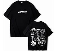 Sabrina Carpenter Short Casual Fashion Street Comfortable O Neck Unisex T Shirt (Black,S)