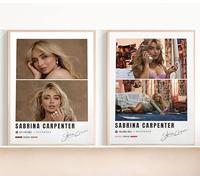 Sabrina Carpenter Themed Wall Art Prints Set Of 2 Prints - Wall Art Home Decor Gifts ALL 3 PRINTS INCLUDED! Sabrina Singer Espresso Pink (A4)