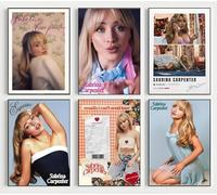 Sabrina Carpenter Themed Wall Art Prints Set Of 6 Prints - Wall Art Home Decor Gifts ALL 6 PRINTS INCLUDED! Sabrina Singer Espresso (A4)