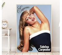 Sabrina Carpenter Themed Wall Art Prints - Wall Art Home Decor Gifts! Sabrina Singer Espresso Fan Art Sabrina Please Please Please Espresso Blue Print (A4)