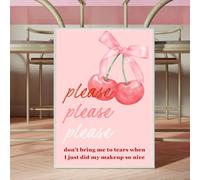 Sabrina Carpenter Themed Wall Art Prints - Wall Art Home Decor Gifts! Sabrina Singer Espresso Fan Art Sabrina Please Please Please Dont Bring ME To Tears Pink Cherry Print (A4)