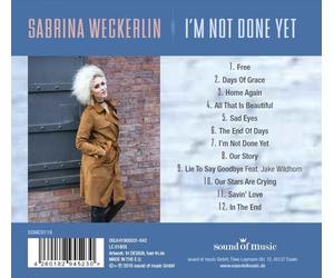 SABRINA WECKERLIN - I'M NOT DONE YET CD NEW