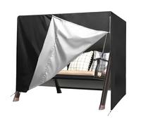 SABUIDDS 3 Seater Garden Swing Cover Waterproof 420D Oxford Windproof Anti-UV Swing Chair Covers Heavy Duty Fabric Outdoor Patio Garden Hammock Cover with Zips, 220 x 125 x 170 cm