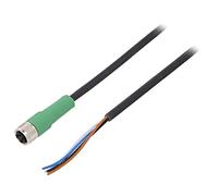 SAC-4P-5.0-PUR/M8FS Interconnect Lead M8 PIN: 4 Straight 5m Male 30VAC 4A 30VD