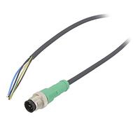 SAC-5P-M12MS/10.0-PUR Interconnect Lead M12 PIN: 5 Straight 10m Male 60VAC 4A