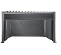 SAC Pergola Aluminium Framed Sliding Curtain, Weatherproof, Adjustable and Durable, Single Side Blind, Semi-transparent, 4 Metres Long