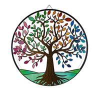 SAC SMARTEN ARTS Family Tree Wall Decor Tree of Life Wall Art 11.5" Metal Tree Wall Art Outdoor Wall Decor