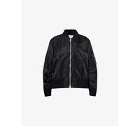 Sacai Womens Sacai Relaxed-Fit Ruched-Sleeves Shell Jacket Black S