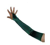 SACASUSA (TM) Fingerless Long Over the Elbow Bridal Satin Gloves with 20 colors - Green - One Size