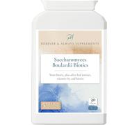 Saccharomyces Boulardii with Olive Leaf, Vitamin D3 and Biotin, Capsule, Vegan, Gut Flora, Intestinal Tract, Digestive Health and Immune Support, Yeast (Candida), Forever & Always Supplements