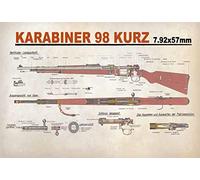 Sachen aus Blech Carabiner 98 Short 20 x 30 cm Sign Cross Section Crack Drawing Signs Sheet Metal Sign Multi-Coloured