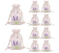 Sachet Bags Empty, 10Pcs 3.9x5.5 Inch Lavender Bags Canvas Drawstring Pouch for Spice, Dried Flowers, Herbs, Jewelry More