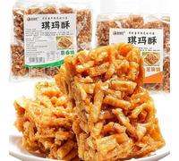 Sachima Soft Flour Cake,Sesame Soft Pastry Rice Krispies Treats,Crispy Chewy Scallion Biscuit,200g/pack,Chinese sweet traditional dessert,Childhood memories snack cookies (Sesame Flavor,4pack)