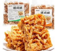 Sachima Soft Flour Cake,Sesame Soft Pastry Rice Krispies Treats,Crispy Chewy Scallion Biscuit,200g/pack,Chinese sweet traditional dessert,Childhood memories snack cookies (Sesame Flavor,6pack)