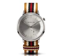 Sachs Ouro Women's Men's Watch Analogue Quartz Silver Dial Textile Strap