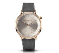 Sachs Women's Men's Quartz Watch with Silver Dial Analogue Display and Grey Suede Strap