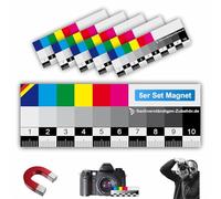 Sachverständigen-Accessoires® Grey Card for White Balance as [Magnet Light Meter] Set of 5 | Photography | Colour Fans | ColorChecker | Colour Cards Photography | Colour Wheel Photo Editing Program