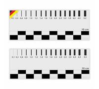 Sachverständigen-Zubehör® Crack Width Ruler Feeler Gauges [10 cm crack monitor] as 2 pcs ruler set | Crack Monitoring | Feeler Gauges Metric | Crime Scene Ruler Forensic | Tell-Tale Measuring Tool
