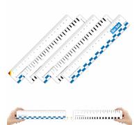 Sachverständigen-Zubehör® Crack Width Ruler Feeler Gauges [20 cm crack monitor] as 5 pcs ruler set | Crack Monitoring | Feeler Gauges Metric | Crime Scene Ruler Forensic | Tell-Tale Measuring Tool