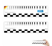 Sachverständigen-Zubehör® Crack Width Ruler Feeler Gauges [transparent] [20 cm crack monitor] 2 pcs set | Crack Monitoring | Feeler Gauges Metric | Crime Scene Ruler Forensic | Tell-Tale Measuring