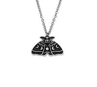 Sacina Goth Luna Moth Necklace, Zinc Alloy Luna Moth Pendant, Gothic Necklace, Goth Necklace, Halloween Necklace, Christmas New Year Jewelry Gift For Women