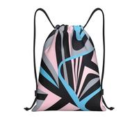 Sack Backpack Abstract Geometric Pattern Foldable Drawstring Gym Lightweight Gym String Bag For Outside Swim Yoga 39X46Cm