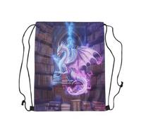 Sack Backpack Dragon Book Stylish Drawstring Pe Bags Versatile Gym String Bag For Climbing Trainer Shopping 39X46Cm