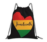 Sack Backpack Juneteenth Freedom Day African American Lightweight Drawstring Bags Stylish String Bags For Holidays Women Travel 39X46Cm