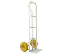 Sack Barrow Hand Truck Heavy Duty Trolley with Solid PU Wheels Durable Steel Frame Multi-Purpose Sack Truck Load Weight 240kg (Sage Green - Yellow Wheels)