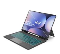 Sackei for Samsung Galaxy Tab S10 Ultra S9 Ultra S8 Ultra Keyboard Case 14.6" 7 Color Backlit Keyboard with Trackpad Flip Detachable Tablet Sleeve Cover with Multi-Angle Stand