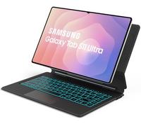 Sackei for Samsung Galaxy Tab S11 Ultra 14.6" Keyboard Case, Magic-Style Floating Cantilever Magnetic Stand, Dex Mode, AI Key, 3-Level 7 Color Backlit, Built-in trackpad Charcoal Black