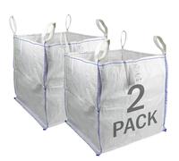 sackmaker FIBC Bulk Bag - One Tonne Builders Bag - Heavy Duty Garden Waste Bag Extra Large - Premium Grade Dumpy Bag with 4 Lifting Handles and Safety Certificate