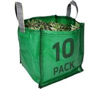 sackmaker Garden Waste Bags - 90 Litre - 1 to 5 Sacks - PREMIUM GRADE - Industrial Fabric and Handles - Heavy Duty Garden/Green Waste Sacks (10 Pack, Green)