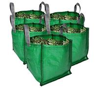 sackmaker Garden Waste Bags - 90 Litre - 1 to 5 Sacks - PREMIUM GRADE - Industrial Fabric and Handles - Heavy Duty Garden/Green Waste Sacks (5 Pack, Green)