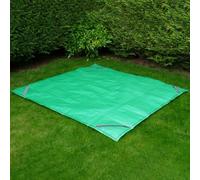 sackmaker Ground Sheet - Heavy Duty Extra Strong Ground Sheet with Lifting Handles - 6ft by 6ft Green Extra Thick Woven PP Sheet with reinforced stitched handles (2)