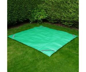 sackmaker Ground Sheet - Heavy Duty Extra Strong Ground Sheet with Lifting Handles - 6ft by 6ft Green Extra Thick Woven PP Sheet with reinforced stitched handles (2)