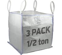 Sackmaker Half Ton Bulk Bag - Heavy Duty Skip Bag - Mini Ton Bag - Tonne Bag - Fibc Builders Bag - Dumpy Bag