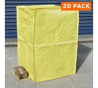 Sackmaker Pro Bag Brick Cover - Yellow Laminated Brick Cover - Brick Protection - Water Resistant, Frost Protected, Uv Protected