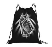 Sackpack Christianity Jesus Cross Foldable Drawstring Gym Lightweight Sport Bag String For Outside Holidays Hunting 39X46Cm