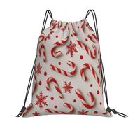 Sackpack Christmas Candy Canes Xmas Lightweight Gym Sack Backpack Foldable Gym Bag For Climbing Travel Swim 39X46Cm
