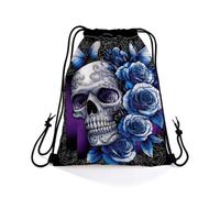 Sackpack Cinch Pirate Skull Gym Bag Teen 36x42cm | Drawstring Backpack Premium Sports Rucksack for Man Woman School Yoga