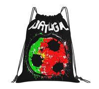 Sackpack Portugal Soccer Portuguese Football Flag Waterproof Drawstring Gym Bag Foldable Draw String Back Bag For Holidays Travel Swim 39X46Cm