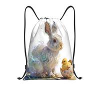 Sackpack Rabbit Easter Egg Chick Unisex Gym Sack Backpack Waterproof String Bag For Fishing Yoga Trainer 39X46Cm