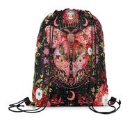 Sackpack Red Death Moth Waterproof Gym Sack Lightweight String Bags For School Swim Fishing 39X46Cm