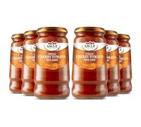 Sacla Cherry Tomato Pasta Sauce - Authentic Italian Chilli Tomato Sauce, Juicy Tomatoes Teamed with Spicy Hot Peppers, Tasty Stir in Sauces, Great with Spaghetti or any Pasta Dish 350g (Pack of 6)