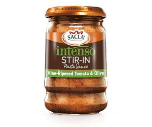 Sacla Intenso Pasta Sauce - Sweet Tomato and Olive Based Pasta Enhancer, Ideal for Beef Stew and stirring Through Pasta, 190g (Pack of 1)