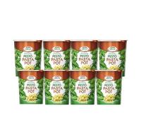 Sacla Italian Instant Pasta Pot - Ready in 5 Minutes, Quick and Delicious with Perfectly-Cooked Tagliatelle in a Pasta Sauce - Convenient Lunch, Made in Italy, Creamy Pesto (Pack of 8)