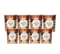 Sacla Italian Instant Pasta Pot - Ready in 5 Minutes, Quick and Delicious with Perfectly-Cooked Tagliatelle in a Pasta Sauce - Convenient Lunch, Made in Italy, Creamy Truffle (Pack of 8)