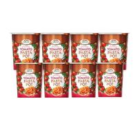 Sacla Italian Instant Pasta Pot - Ready in 5 Minutes, Quick and Delicious with Perfectly-Cooked Tagliatelle in a Pasta Sauce - Convenient Lunch, Made in Italy, Creamy Tomato (Pack of 8)