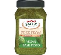 Sacla Italian Vegan Basil Pesto - Perfect with Pasta, Pizza, Garlic Bread and Tagliatelli - Made with Fresh Basil Leaves, Pine Nuts and Olive Oil 950g